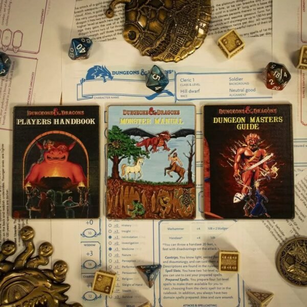 Edición limitada del 50.º aniversario de Dungeons & Dragons, juego de lingotes con portada de libro de la 1.ª edición - Imagen 3