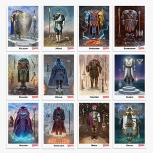 Conjunto clásico de monedas y cartas de Dungeons & Dragons